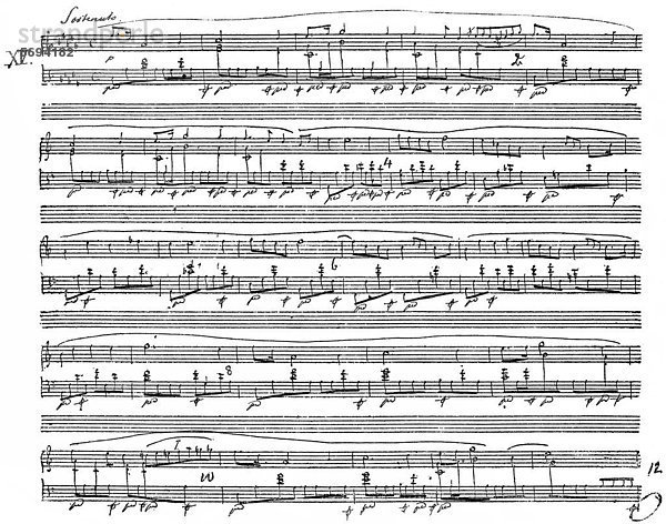 Vingt-quatre PrÈludes  24  Op. 28  historische Noten-Handschrift von FrÈdÈric FranÁois Chopin oder Fryderyk Franciszek Chopin