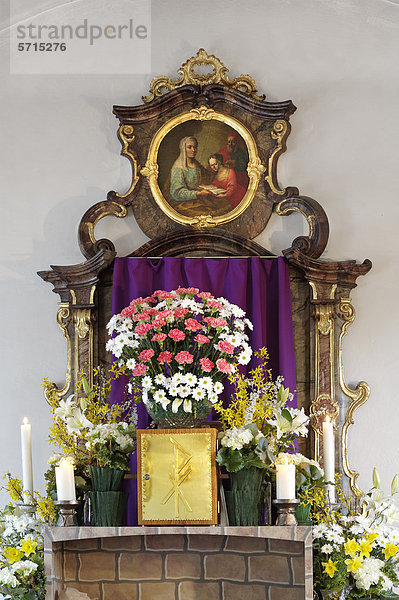 Heilig Grab  Pfarrkirche Mariä Himmelfahrt  Perach  Oberbayern  Bayern  Deutschland  Europa