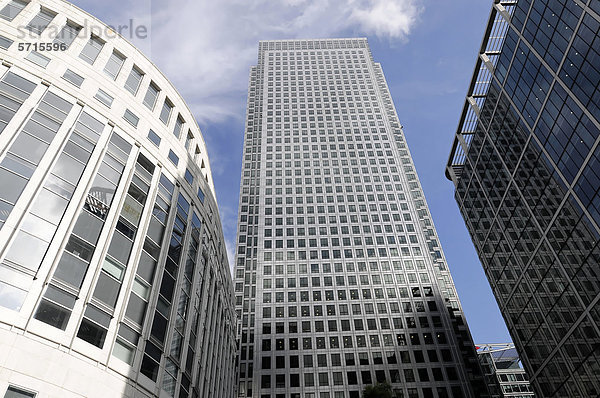 Bankenviertel Europa Großbritannien London Hauptstadt Canary Wharf England