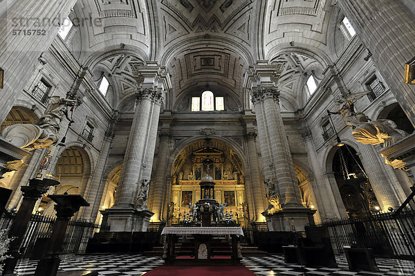 Altarbereich  Catedral de JaÈn  Kathedrale von JaÈn aus dem 13. Jahrhundert  Renaissance  JaÈn  Andalusien  Spanien  Europa