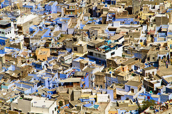 Indien  Rajasthan  Jodhpur  Blick auf Blue City