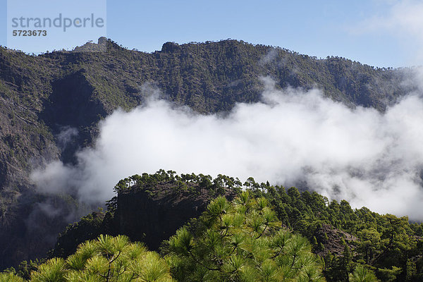 Spanien  Kanarische Inseln  La Palma  Blick auf den Nationalpark Caldera de Taburiente