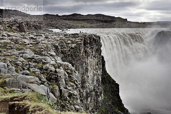 Dettifoss Wasserfall  Vatnajokull Nationalpark  Island