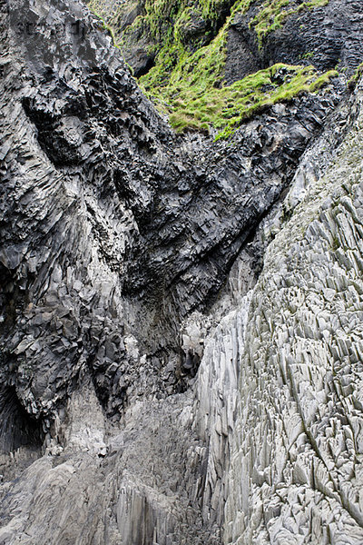 Nahaufnahme der Basaltsäule  Island