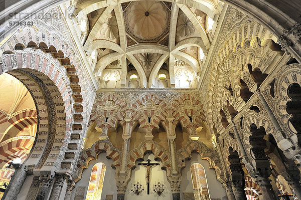 Decke  Deckengewölbe  Mezquita  ehemalige Moschee  heute Kathedrale  Cordoba  Andalusien  Spanien  Europa
