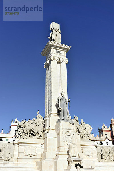Monumento a la Constitucion de 1812  Denkmal  Hafenstadt Cadiz  Andalusien  Spanien  Europa
