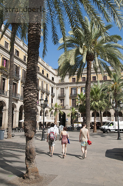 Placa Reial  Barri Gotic  auch Gotisches Viertel oder Barrio GÛtico  Altstadt  Barcelona  Katalonien  Spanien  Europa