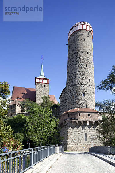 Alte Wasserkunst  Michaeliskirche  Bautzen  Budysin  Lausitz  Oberlausitz  Sachsen  Deutschland  Europa  ÖffentlicherGrund