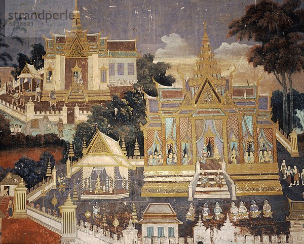 Kambodscha  Phnom Penh  Königspalast  Wandmalereien