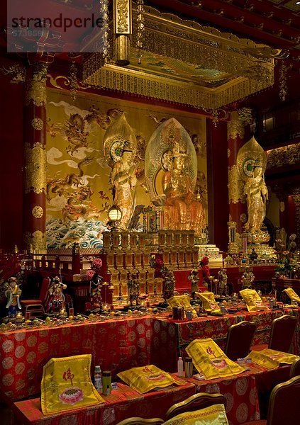 Asia  Singapur  Chinatown  hundert Drachen Hall im Buddha Tooth Relic Tempel