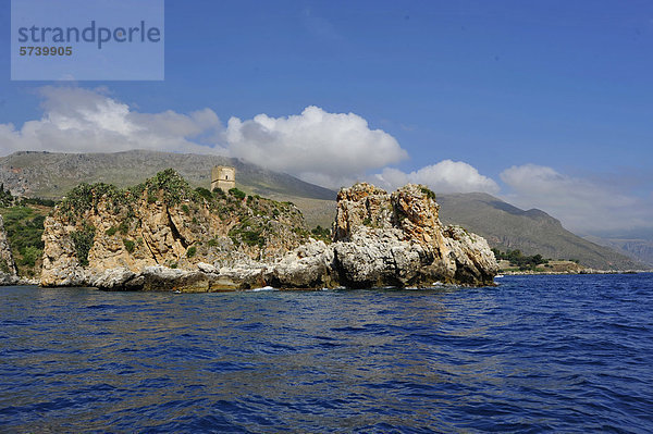 Italien  Sizilien  natürliche reserve von Zingaro  Scopello Tonnara di