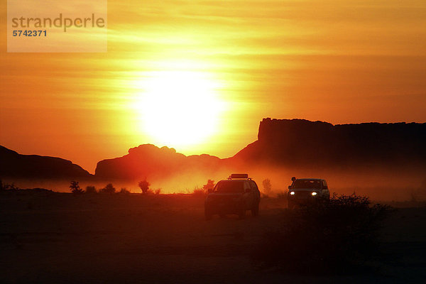 Sonnenuntergang  Ennedi Region  Tschad