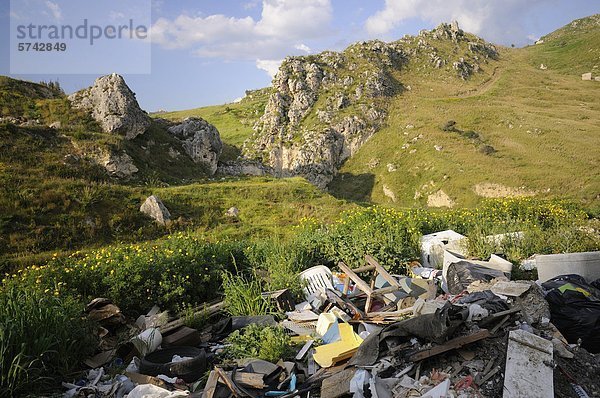 Italien  Sizilien  Agrigento  Müllkippe