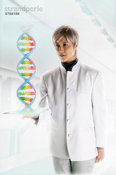 Wissenschaftlerin mit holografischem Genom