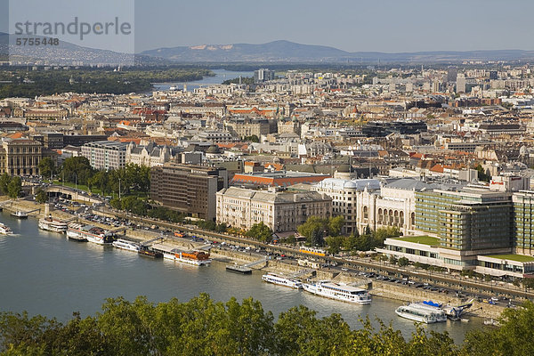 Budapest Hauptstadt Skyline Skylines Europa Ignoranz Fluss Donau Ungarn
