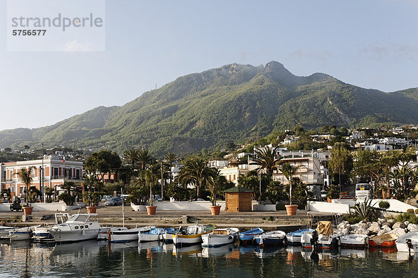 Lacco Ameno  Blick auf Monte Epomeo  Insel Ischia  Golf von Neapel  Kampanien  Süditalien  Italien  Europa