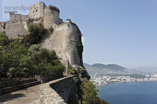 Burg Castello Aragonese  Ischia Ponte  Insel Ischia  Golf von Neapel  Kampanien  Süditalien  Italien  Europa