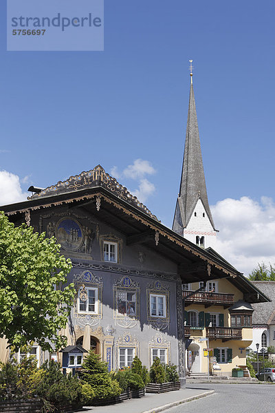 Europa Kirche Garmisch Partenkirchen Bayern Deutschland alt Oberbayern
