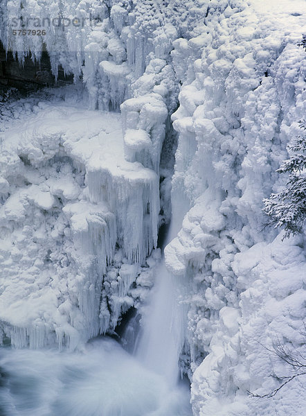 Cresent fällt im Winter  Bighorn Land  Alberta  Kanada.