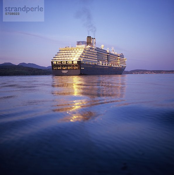 Sonnenstrahl Küste Schiff Kreuzfahrtschiff British Columbia Kanada