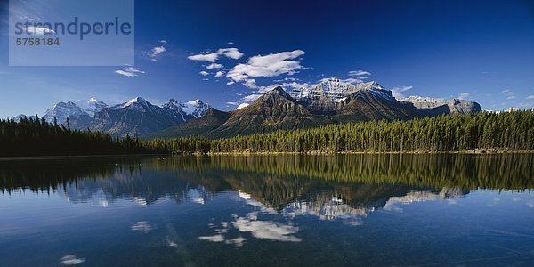 Der Bug-Bereich spiegelt sich in Herbert Lake  Banff Nationalpark  Alberta  Kanada.