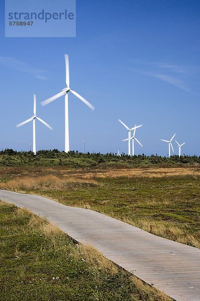 Prüfung Wind Atlantischer Ozean Atlantik Windpark Kanada Nordkapp Prince Edward Island