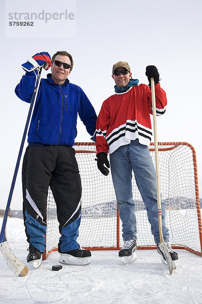 See 45-50 Jahre 45 bis 50 Jahre gefroren Hockey alt spielen Jahr