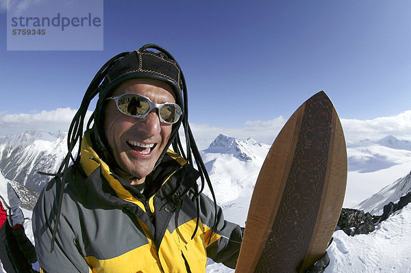 Heliskiing  Küstengebirge  British Columbia  Kanada.