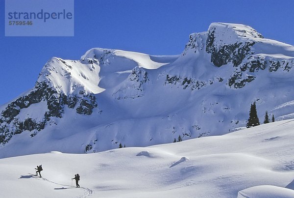 Skitouren in der Nähe von Mount Rohr  Cayoosh Creek  Coast Mountains  British Columbia  Kanada.