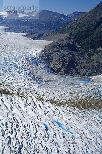 Luftbild von Llewellyn Gletscher  Atlin Provincial Park  British Columbia  Kanada.