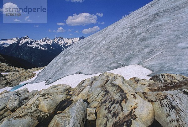 Der Zehe von der Illicilawaet-Gletscher im Glacier-Nationalpark  British Columbia  Kanada.