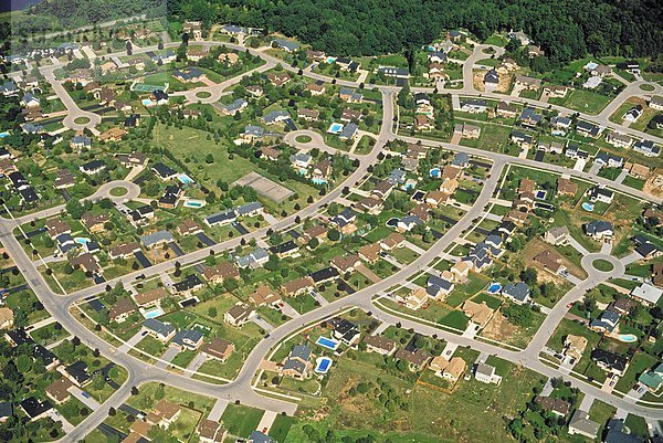 Muster Sommer Gebäude Ansicht Luftbild Fernsehantenne Kanada Ontario Schnittmuster