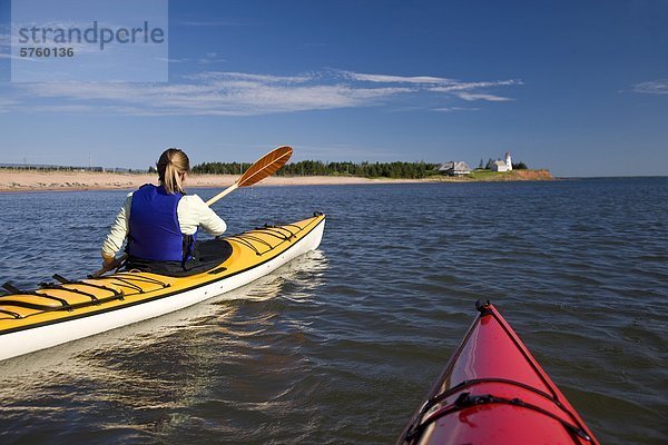 Sea-kayaking at Panmure Island  Prince Edward Island  Canada.