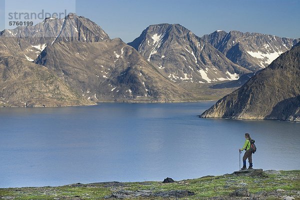 Berg nehmen wandern Ansicht Labrador Neufundland Bucht