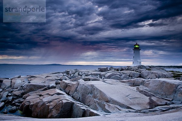 Sturm Leuchtturm nähern Gewölbe Kanada Nova Scotia Neuschottland