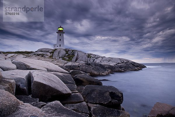 Sturm Leuchtturm nähern Gewölbe Kanada Nova Scotia Neuschottland