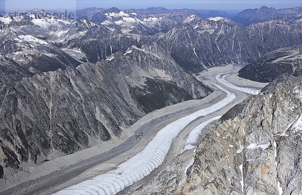 ein Gletscher in der Küste Mountaims von British Columbia Kanada