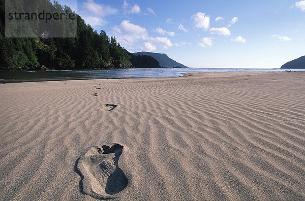 Strand Ländliches Motiv ländliche Motive British Columbia Kanada Fußabdruck Vancouver Island