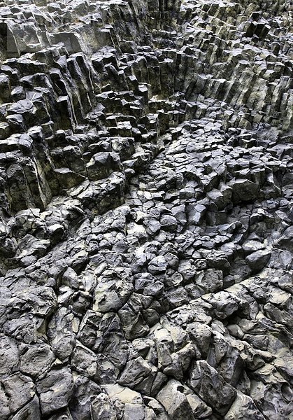 Vulkanische Basaltsäulen im Wells Gray Park in Briitish-Kolumbien Kanada