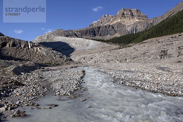 Zeigen Sie auf der Peyto River  Banff Nationalpark  Kanadische Rocky Mountains  Alberta  Kanada an