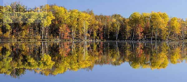 Spiegelung See bunt Greater Sudbury Kanada Ontario Reflections