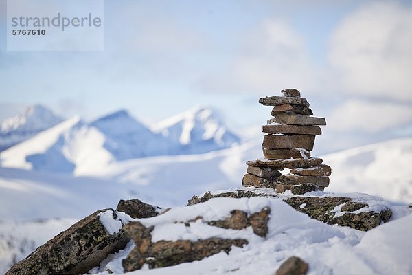 Ein Berg carin. Healy Pass  Sunshine Village Backcountry  Banff Nationalpark  Alberta  Kanada