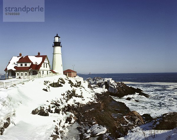 Portland  Head Lighthouse  Portland  Maine  Vereinigte Staaten
