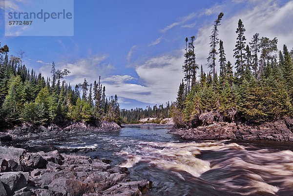 Wenig Abitibi River in Ontario entfernten borealen Wald in der Nähe von Fraserdale  Ontario  Kanada