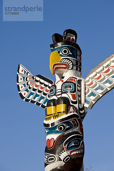 Stange zeigen Totempfahl British Columbia Kanada Stanley Park Vancouver