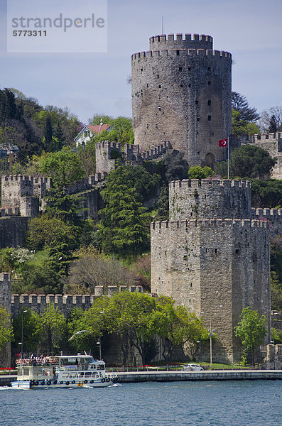 europäisch Hügel Festung Entdeckung Seitenansicht Bosporus Ortsteil Istanbul Türkei