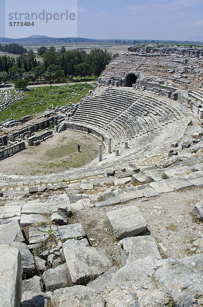 Amphitheater in Milet  eine antike Stadt an der Westküste der Türkei in Zentralanatolien