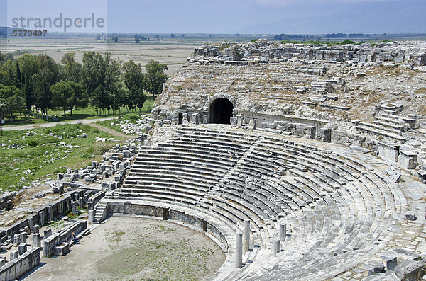 Amphitheater in Milet  eine antike Stadt an der Westküste der Türkei in Zentralanatolien.