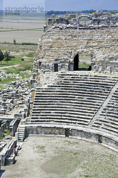 Amphitheater in Milet  eine antike Stadt an der Westküste der Türkei in Zentralanatolien.