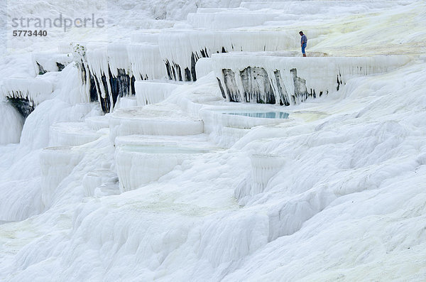 Wasser fließen Veranda Mineral Süden links Türkei